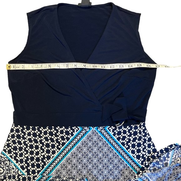 ENFOCUS STUDIO Maxi Dress Size 8 Deep V Plunge Crossover Neckline Sleeveless - Picture 7 of 11